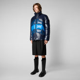 Men's Satyrium Puffer Jacket in Blue Waves | Save The Duck