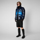 Men's Satyrium Puffer Jacket in Blue Waves | Save The Duck