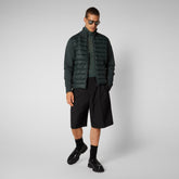 Men's Sedum Jacket in Green Black - Athleisure | Save The Duck
