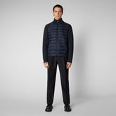 Men's Sedum Jacket in Blue Black - Men's Raincoats | Save The Duck
