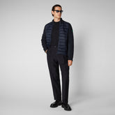 Men's Sedum Jacket in Blue Black - GIMI Collection | Save The Duck