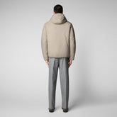 Men's Allium Hooded Jacket in Elephant Grey | Save The Duck