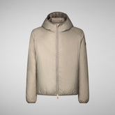 Men's Allium Hooded Jacket in Elephant Grey | Save The Duck