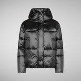 Women's Aimie Puffer Jacket in Brown Black | Save The Duck