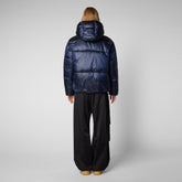 Women's Aimie Puffer Jacket in Blue Black | Save The Duck