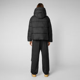 Women's Keri Hooded Puffer Jacket in Black | Save The Duck