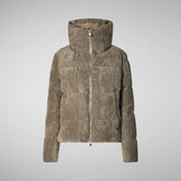 Women's Annika Jacket in Mud Grey | Save The Duck