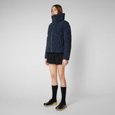 Women's Annika Jacket in Blue Black - Icons Collection | Save The Duck