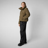 Women's Animal free Puffer Jacket Annika in Husk Green - New In Woman | Save The Duck