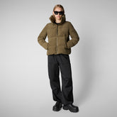 Women's Animal free Puffer Jacket Annika in Husk Green - New In Woman | Save The Duck