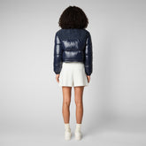 Women's Aluna Jacket in Blue Black - Icons Collection | Save The Duck