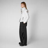 Women's Cosmary Hooded Puffer Jacket in Off White | Save The Duck