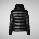 Women's Cosmary Hooded Puffer Jacket in Black | Save The Duck