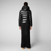 Women's Cosmary Puffer Jacket with Detachable Hood in Black | Save The Duck