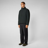 Men's Hyssop Jacket in Green Black - Men's Rainy Collection | Save The Duck
