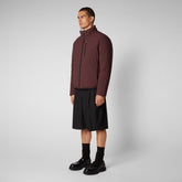 Men's Hyssop Jacket in Burgundy Black - Rainy Collection | Save The Duck