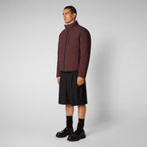 Men's Hyssop Jacket in Burgundy Black - Men's Rainy Collection | Save The Duck