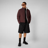 Men's Hyssop Jacket in Burgundy Black - Men's Rainy Collection | Save The Duck