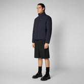 Men's Hyssop Jacket in Blue Black - Rainy Collection | Save The Duck
