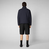 Men's Hyssop Jacket in Blue Black - Men's Rainy Collection | Save The Duck