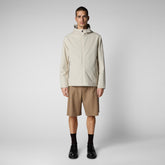Men's Jari Hooded Jacket in Shore Beige - Rainwear | Save The Duck