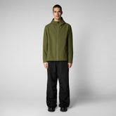 Men's Jari Hooded Jacket in Dusty Olive - Rainwear | Save The Duck