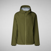 Men's Jari Hooded Jacket in Dusty Olive | Save The Duck