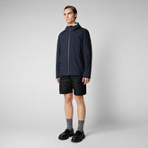 Men's Jari Hooded Jacket in Blue Black - Blue Collection | Save The Duck
