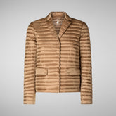 Women's Iva Shirt Jacket in Sand Beige | Save The Duck