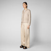 Veste chemise Iva pour femme en beige sable - Beige Collection | Sauvez le canard