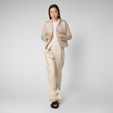 Veste chemise Iva pour femme en beige sable - Beige Collection | Sauvez le canard