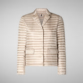 Women's Iva Shirt Jacket in Sand Beige | Save The Duck