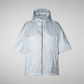 Women's Auri Hooded Puffer Jacket in Crystal Grey | Save The Duck