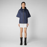 Women's Auri Hooded Puffer Jacket in Blue Black - Women's Icons Collection | Save The Duck