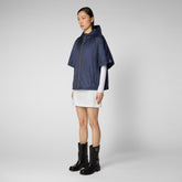 Women's Auri Hooded Puffer Jacket in Blue Black - Jacket Collection | Save The Duck