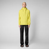 Women's Suki Hooded Rain Jacket in Starlight Yellow | Save The Duck