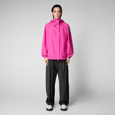 Women's Suki Hooded Rain Jacket in Fuchsia Pink - Rainy Collection | Save The Duck