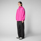 Women's Suki Hooded Rain Jacket in Fuchsia Pink - WIND Collection | Save The Duck