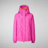 Veste de pluie à capuche Suki pour femme en rose fuchsia | Sauvez le canard