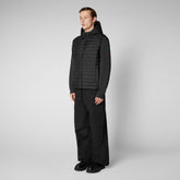 Men's Dare Hooded Sweater Jacket in Black - Men's Recycled | Save The Duck