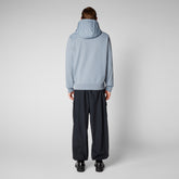 Men's Dare Hooded Sweater Jacket in Rain Grey - Men's Recycled | Save The Duck