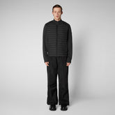 Men's Indio Sweater Jacket in Black - Spring Summer 2024 Men's Collection | Save The Duck