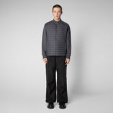 Men's Indio Sweater Jacket in Storm Grey - Men's Recycled | Save The Duck