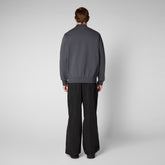 Men's Indio Sweater Jacket in Storm Grey - Recycled Collection | Save The Duck