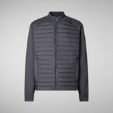Men's Indio Sweater Jacket in Storm Grey | Save The Duck
