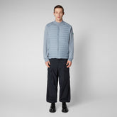 Men's Indio Sweater Jacket in Rain Grey - Recycled Collection | Save The Duck