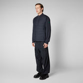 Men's Indio Sweater Jacket in Blue Black - Men's Recycled | Save The Duck