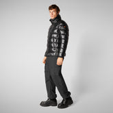 Men's Hooded Animal free Puffer Jacket Florian in Black - Mens' Fashion Collection | Save The Duck