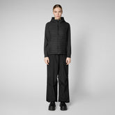 Women's Sael Hooded Jacket in Black - Recycled Collection | Save The Duck