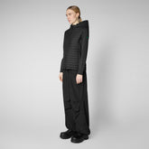 Veste à capuche Sael pour Femme en noir - Collection recyclée | Sauvez le canard